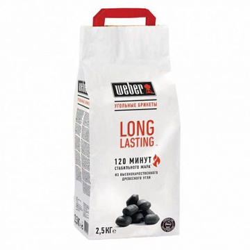  Уголь 2.5кг Weber Long Lasting Briquettes – фотография 1